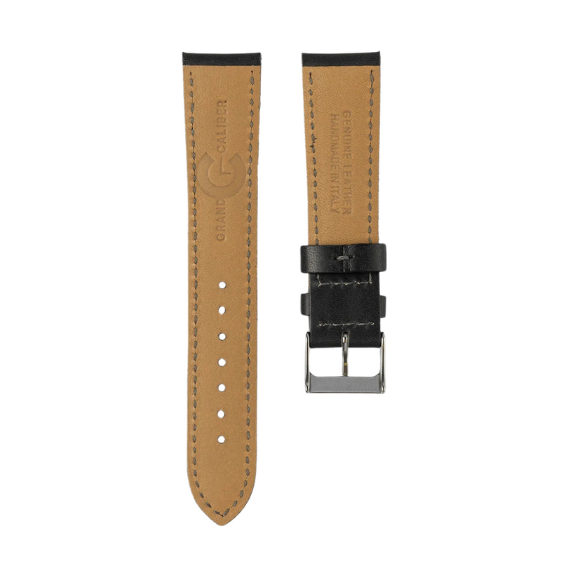 Gunmetal Black- Handmade Leather Watch Strap For Seiko Prospex