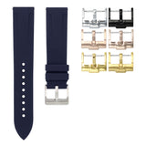 MARINE BLUE - QUICK RELEASE RUBBER WATCH STRAP FOR ZENITH CHRONOMASTER