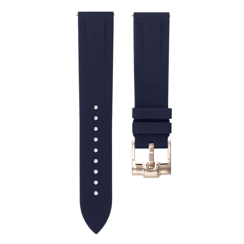 Marine Blue - Quick Release Rubber Watch Strap For TAG Heuer Aquaracer