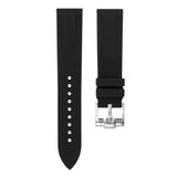 Tuxedo Black - Quick Release Rubber Watch Strap for Longines Conquest V.H.P
