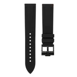 Tuxedo Black - Quick Release Rubber Watch Strap for Longines Conquest V.H.P