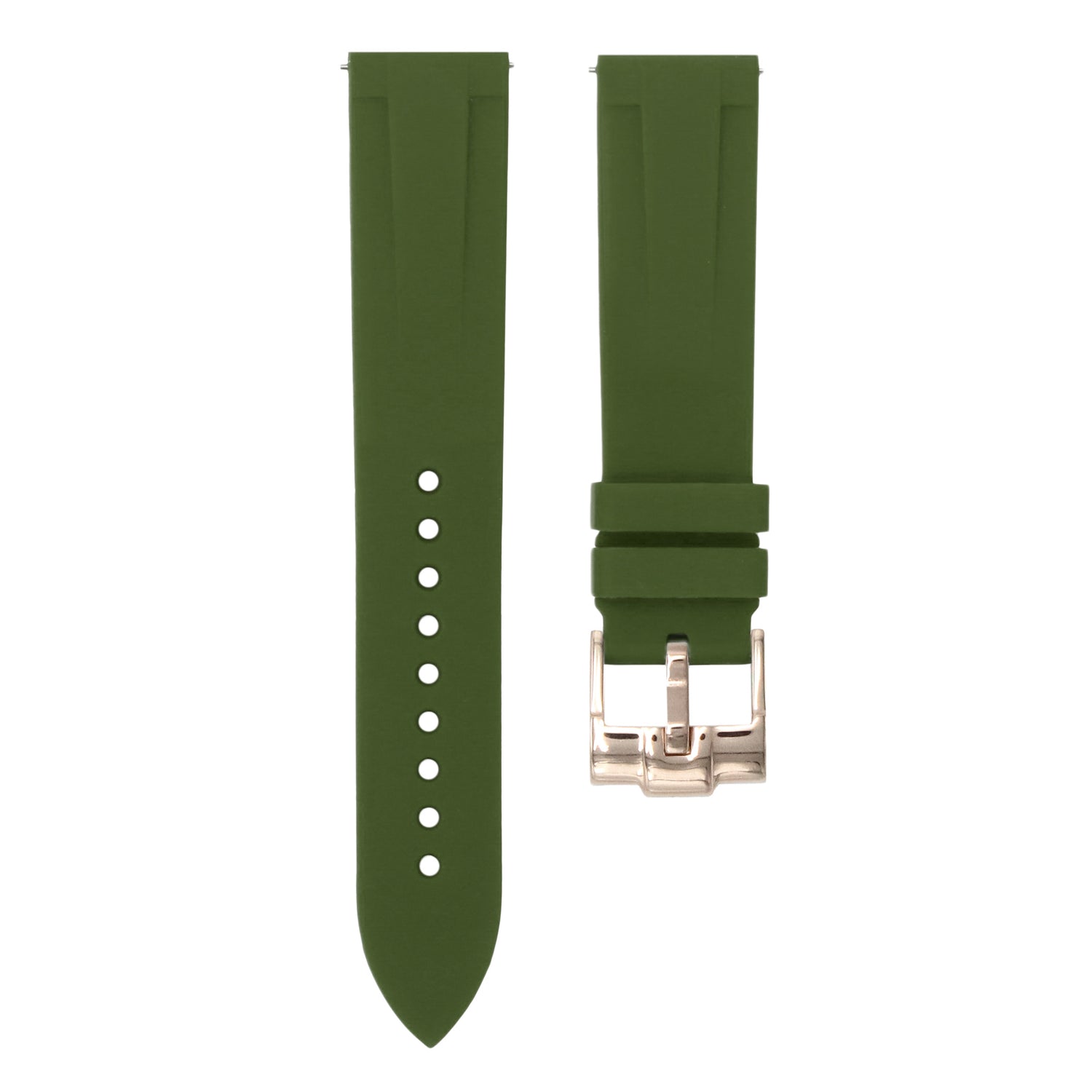 Olive Green - Quick Release Rubber Watch Strap For Omega Speedmaster