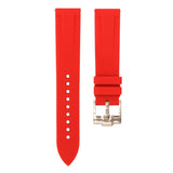 Scarlet Red - Quick Release Rubber Watch Strap For Longines Elegant Collection