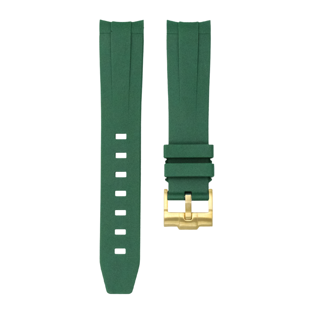 Correa de caucho verde bosque para Rolex Sea-dweller Deepsea