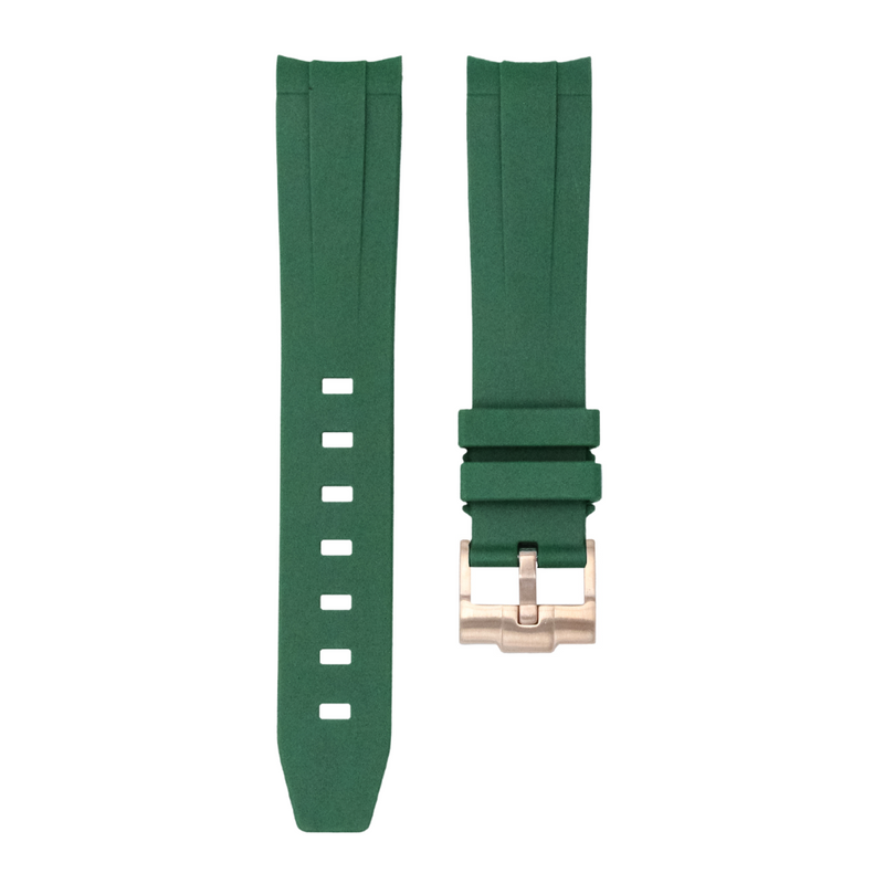 FOREST GREEN - RUBBER WATCH STRAP FOR ROLEX DAY-DATE II (41MM)