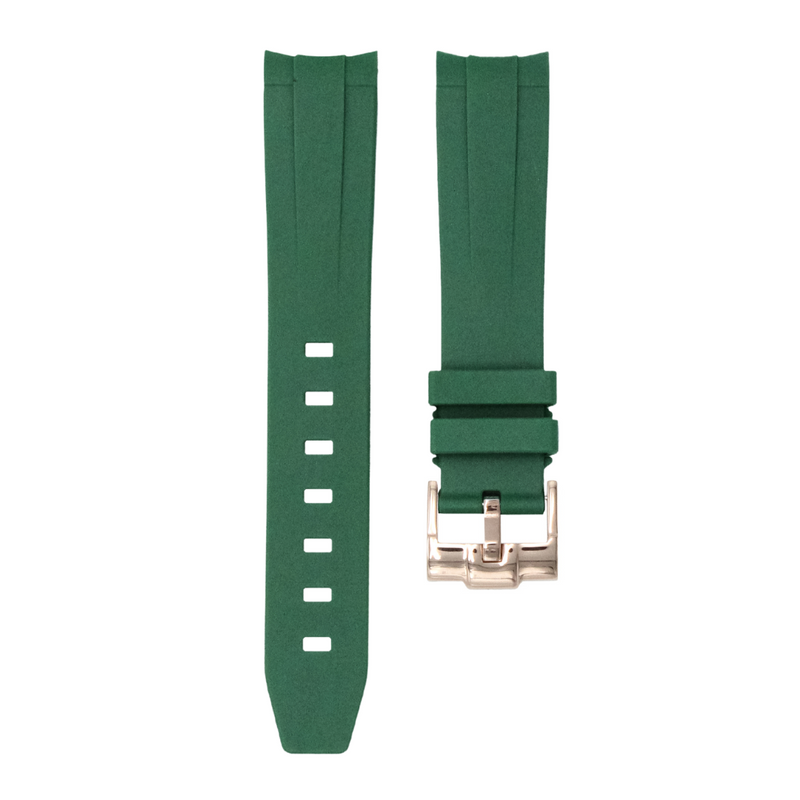 FOREST GREEN - RUBBER WATCH STRAP FOR ROLEX DAY-DATE II (41MM)