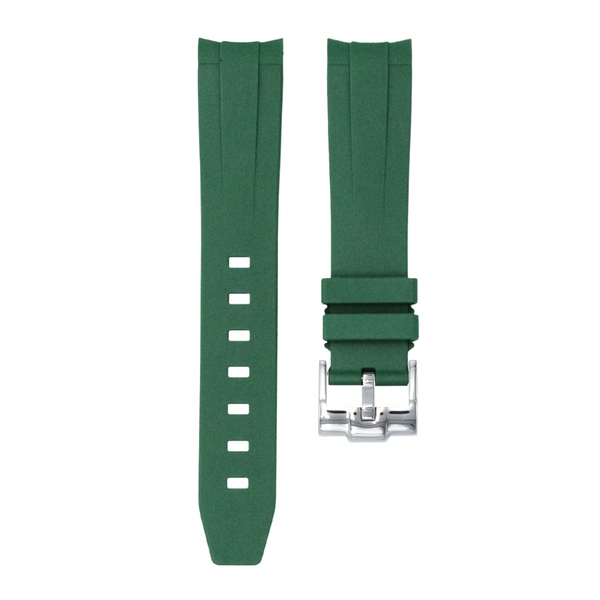 FOREST GREEN - RUBBER WATCH STRAP FOR ROLEX DAY-DATE II (41MM)