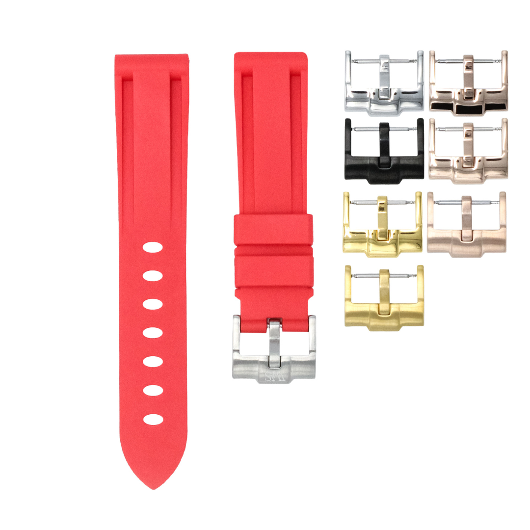 Salmon Red - Rubber Watch Strap For Zenith Chronomaster
