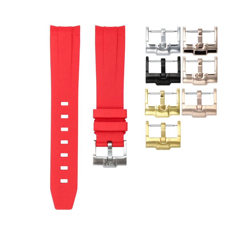 Salmon Red - Rubber Watch Strap For Rolex Explorer