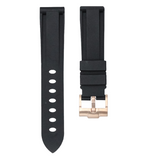 TUXEDO BLACK - RUBBER WATCH STRAP FOR LONGINES RECORD COLLECTION