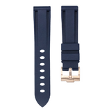 Marine Blue - Rubber Watch Strap For Longines Record Collection