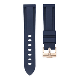 MARINE BLUE - RUBBER WATCH STRAP FOR LONGINES RECORD COLLECTION