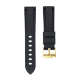 TUXEDO BLACK - RUBBER WATCH STRAP FOR LONGINES CONQUEST V.H.P