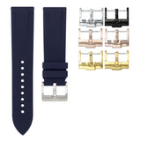 MARINE BLUE - QUICK RELEASE RUBBER WATCH STRAP FOR BREITLING COLT