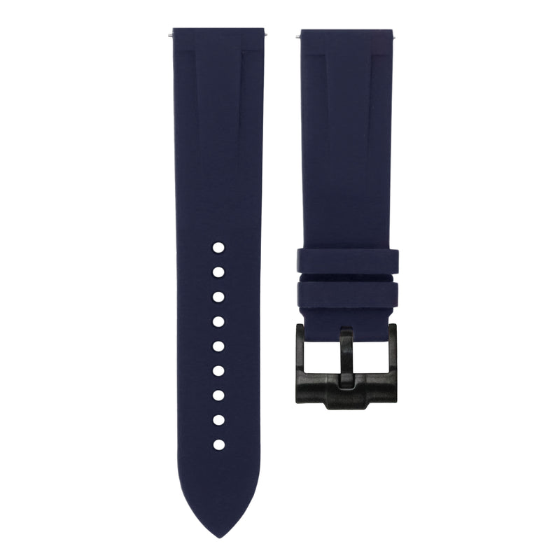 MARINE BLUE - QUICK RELEASE RUBBER WATCH STRAP FOR BELL & ROSS V2-93