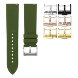 OLIVE GREEN - QUICK RELEASE RUBBER WATCH STRAP FOR BREITLING NAVITIMER SERIES