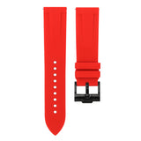 SCARLET RED - QUICK RELEASE RUBBER WATCH STRAP FOR BREITLING NAVITIMER SERIES