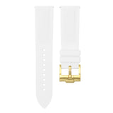 POLAR WHITE - QUICK RELEASE RUBBER WATCH STRAP FOR LONGINES SPIRIT
