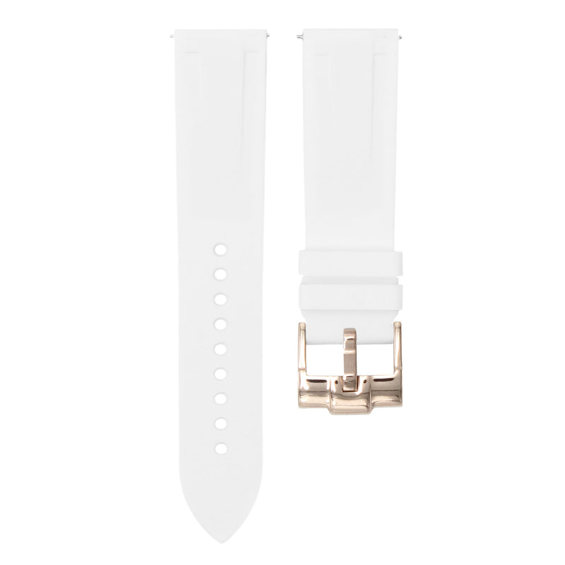 Polar White - Quick Release Rubber Watch Strap For Breitling Superocean Heritage