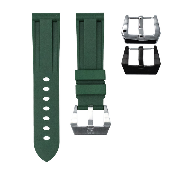 Forest Green - Rubber Watch Strap For Tudor Grantour