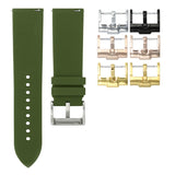 OLIVE GREEN - QUICK RELEASE RUBBER WATCH STRAP FOR BREITLING SUPEROCEAN HERITAGE