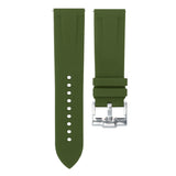 OLIVE GREEN - QUICK RELEASE RUBBER WATCH STRAP FOR BULOVA MARINE STAR