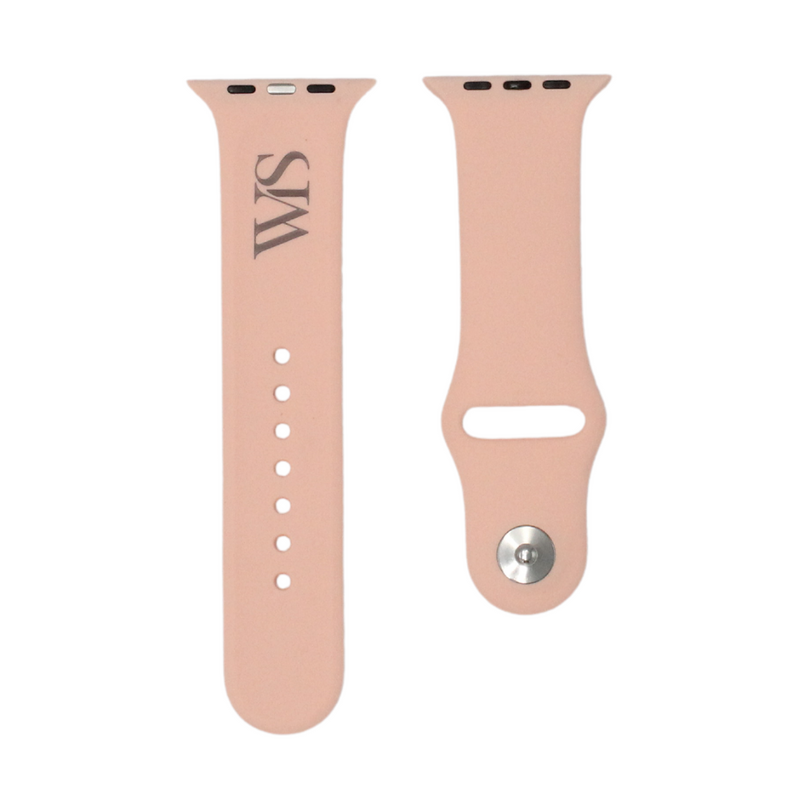 WISSTRAPS Salmon Pink Rubber Watch Strap for Apple Watch