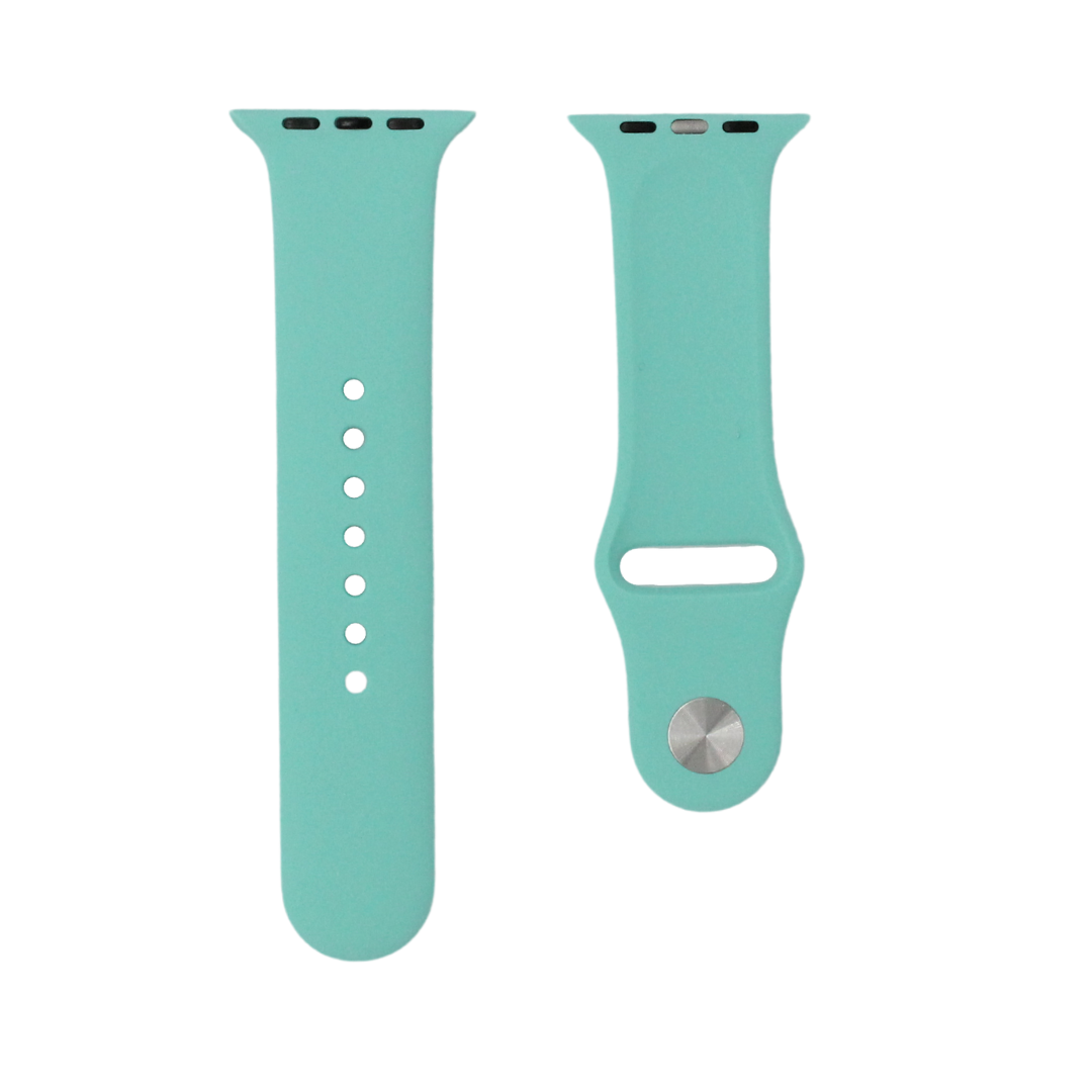 AQUAMARINE RUBBER WATCH STRAP FOR APPLE WATCH WISSTRAPS
