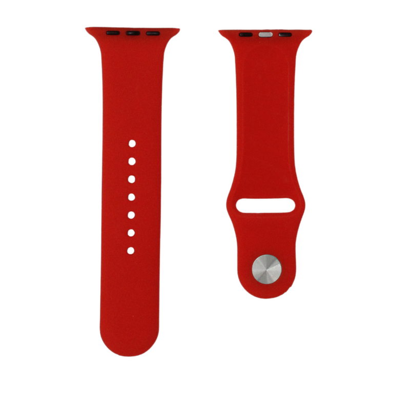 RED - RUBBER WATCH STRAP FOR APPLE WATCH