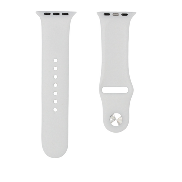 WHITE - RUBBER WATCH STRAP FOR APPLE WATCH