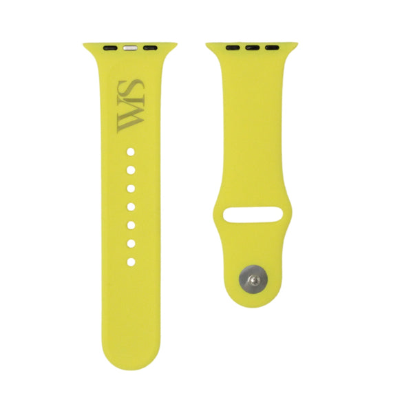 YELLOW - RUBBER WATCH STRAP FOR APPLE WATCH