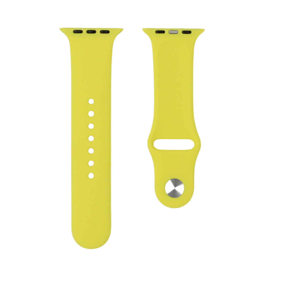 YELLOW RUBBER WATCH STRAP FOR APPLE WATCH WISSTRAPS