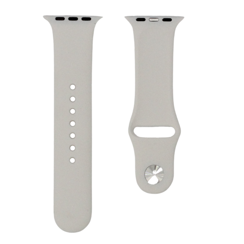 SOFT GREY - RUBBER WATCH STRAP FOR APPLE WATCH