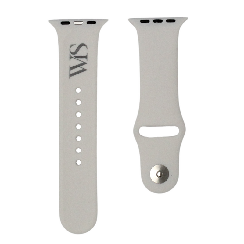 SOFT GREY - RUBBER WATCH STRAP FOR APPLE WATCH