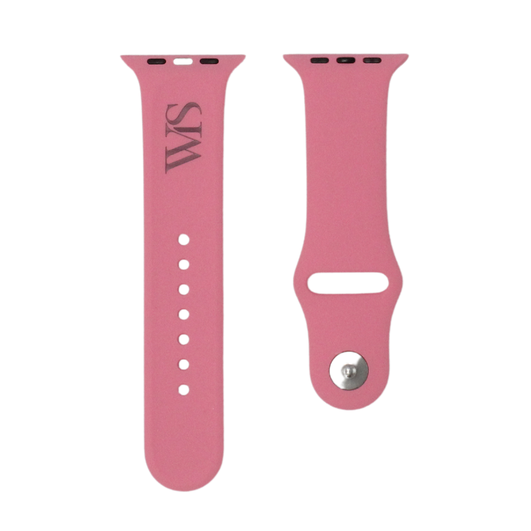 Correa de goma rosa suave para Apple Watch