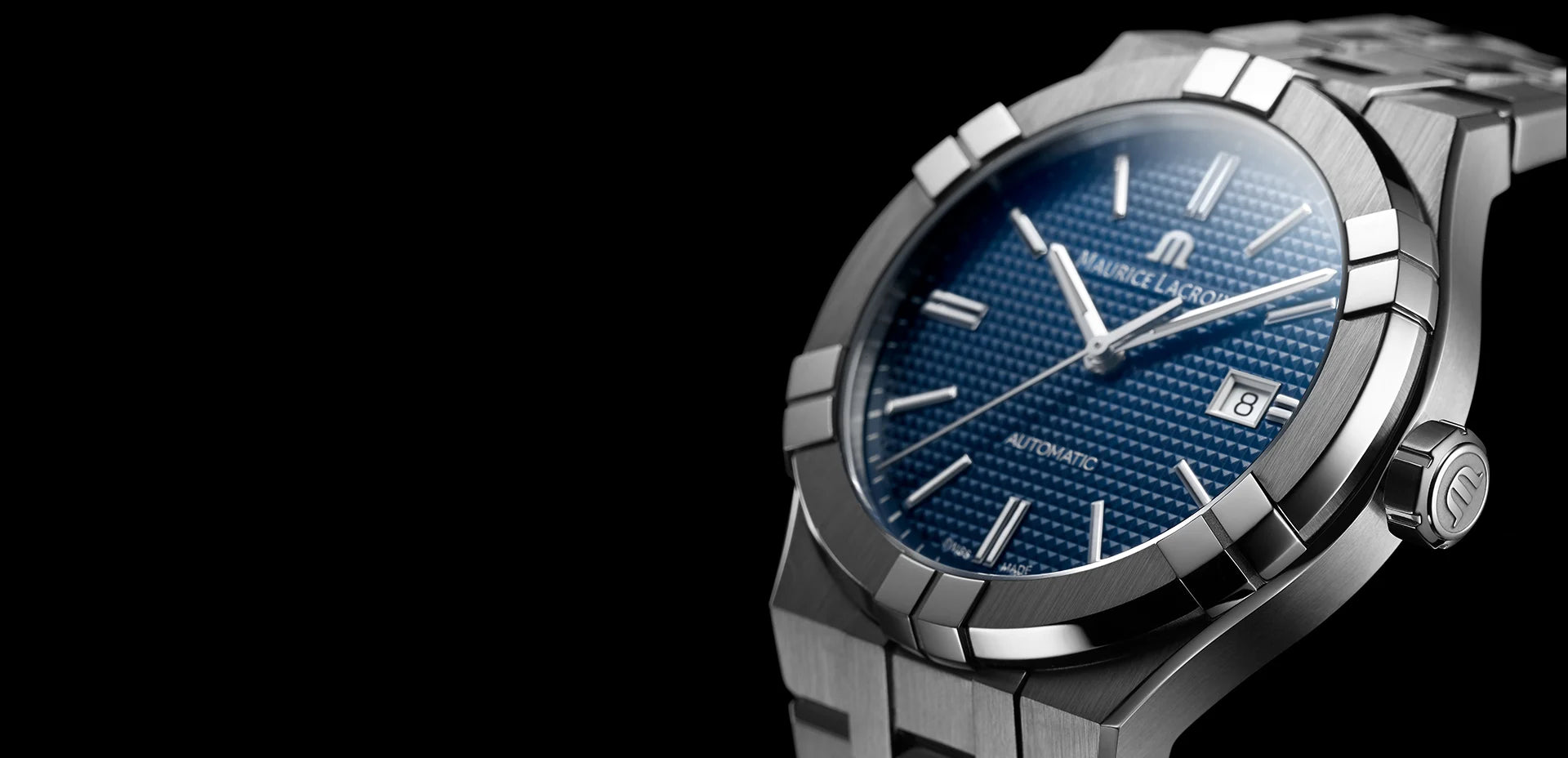 Maurice Lacroix AIKON blue dial on a steel bracelet