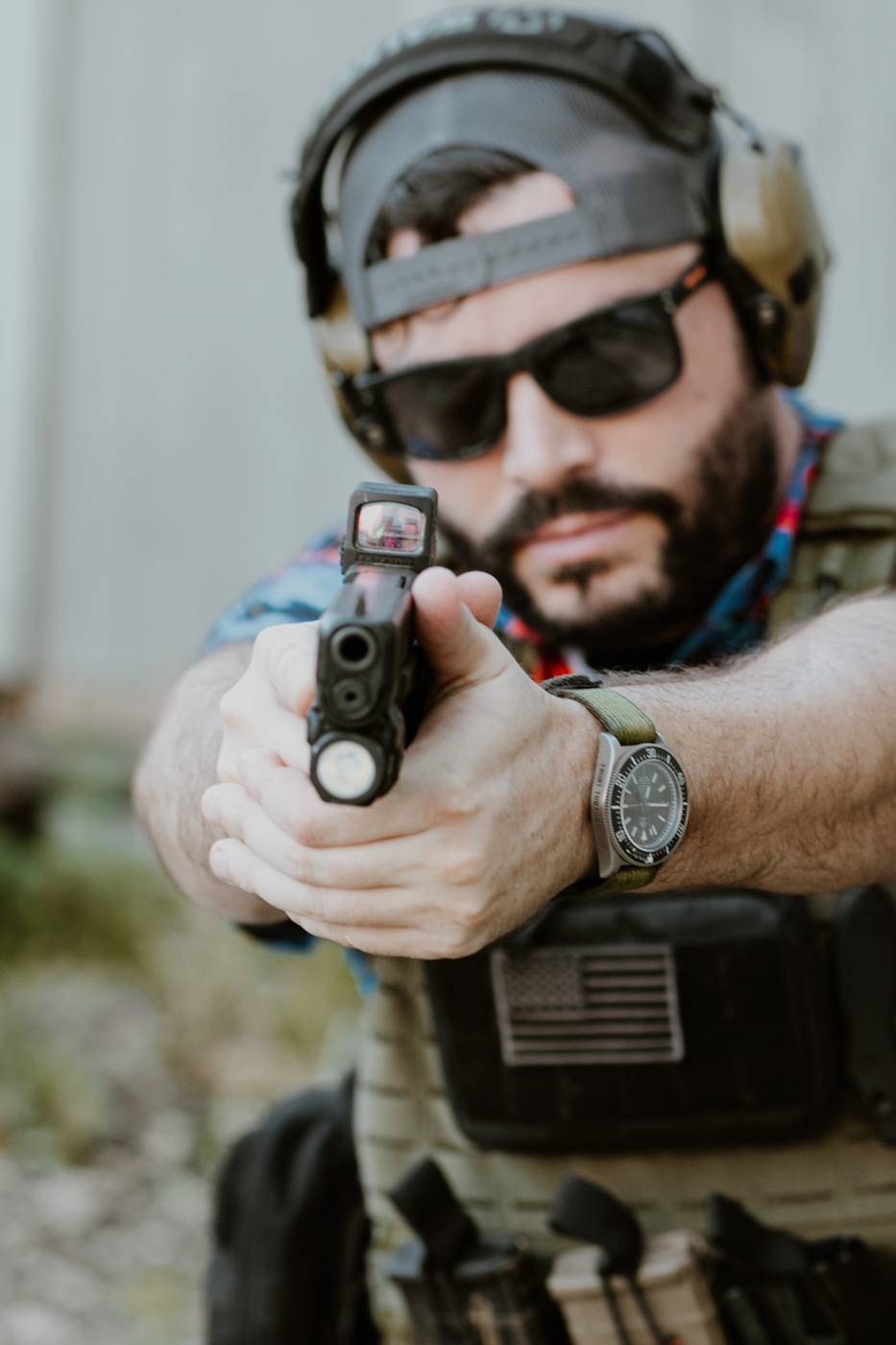 SWCS worn while shooting a pistol